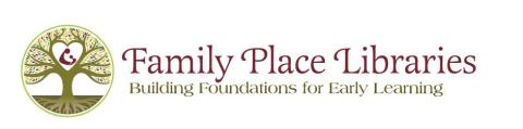 family place libraries logo of a green tree and maroon text