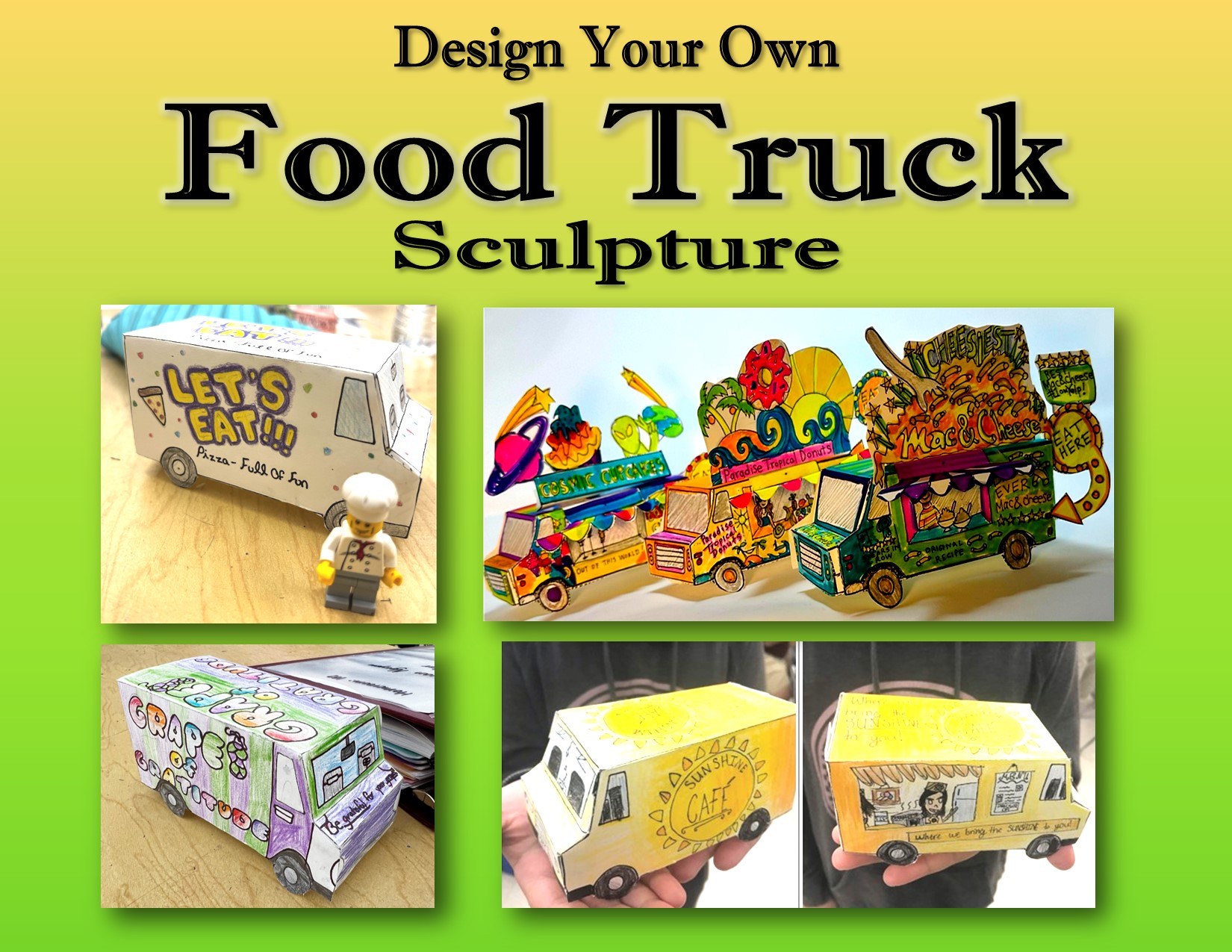 cardstock food truck examples