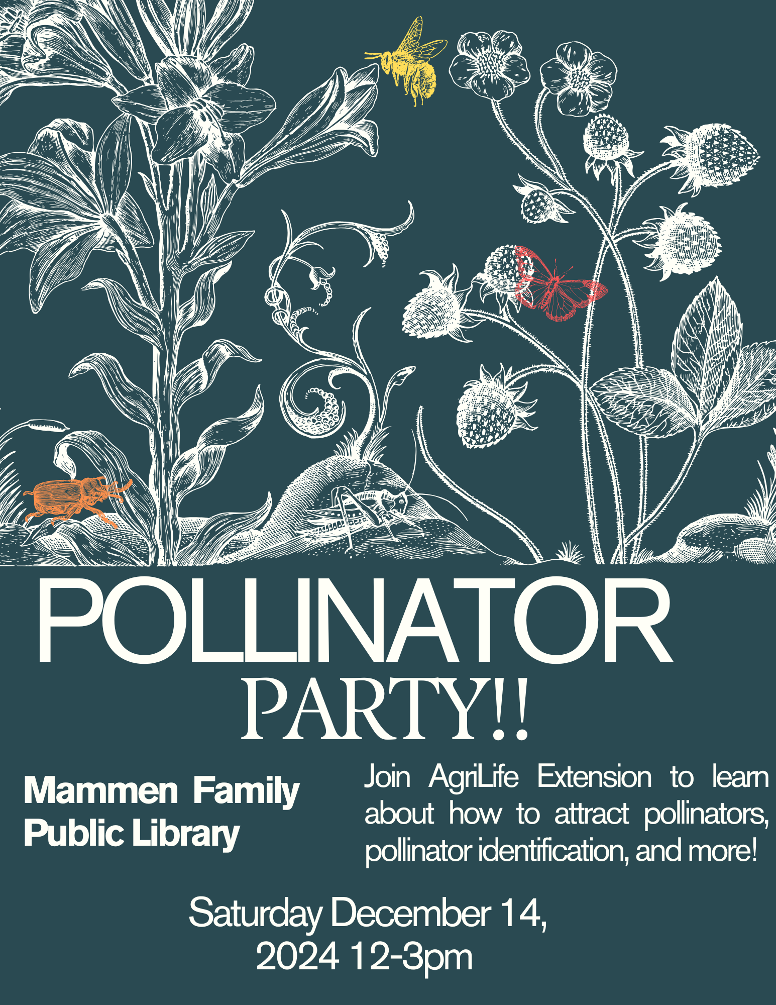 pollinator party flier