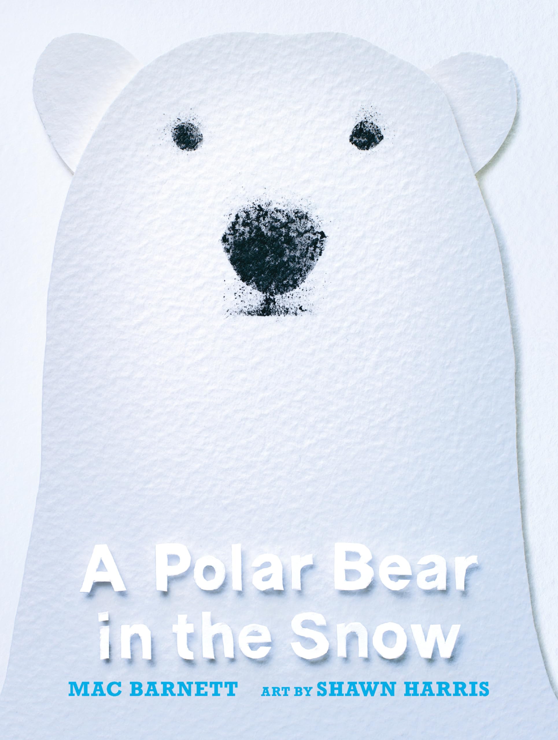 cover of the book, a polar bear in the snow