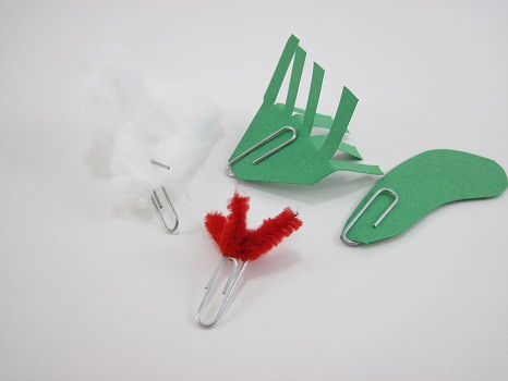 Photo of fake seeds made with paperclips and other common materials.