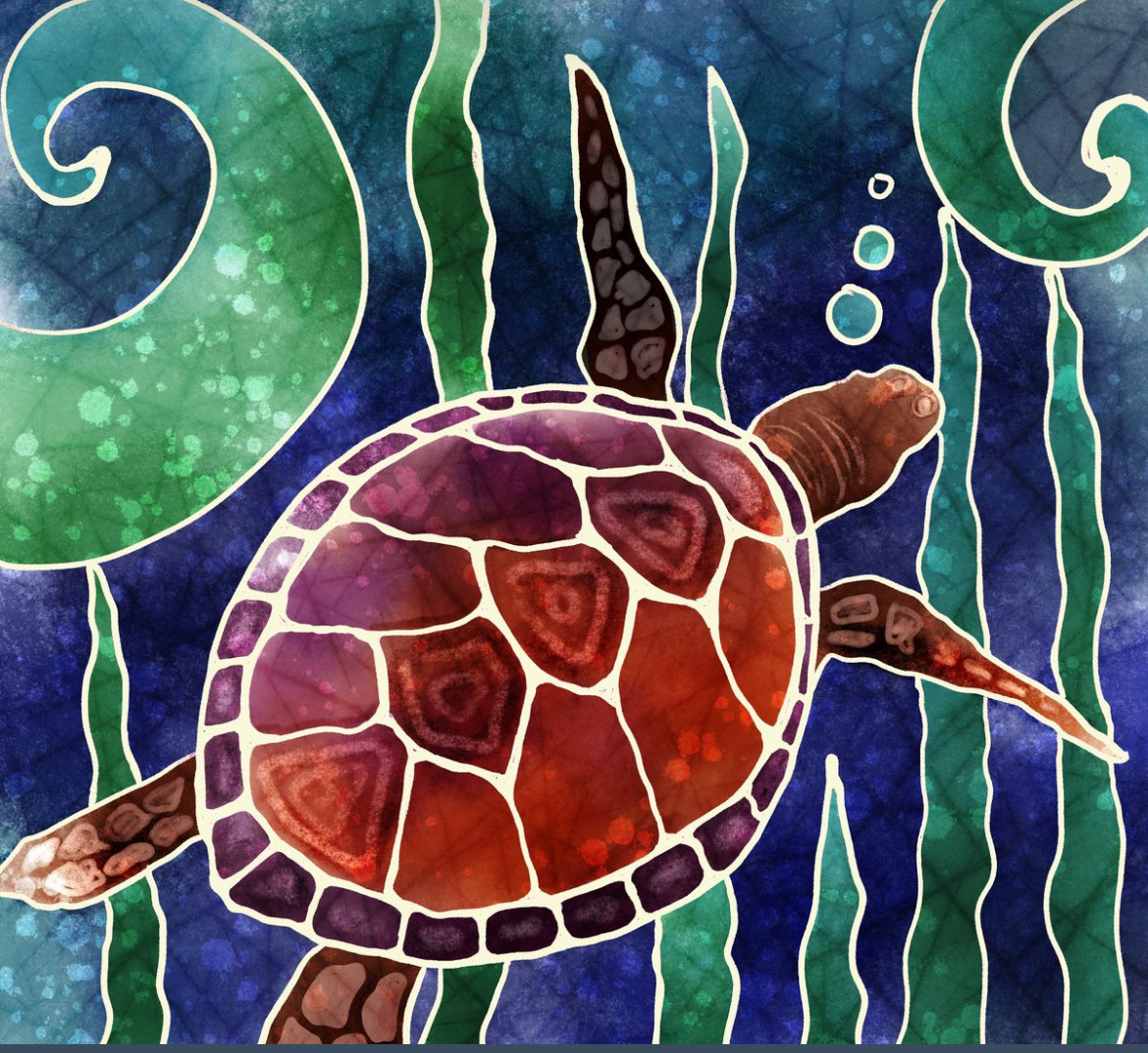 watercolor turtle