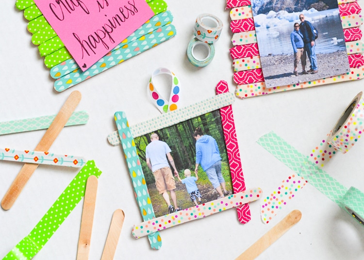popsicle stick photo frames