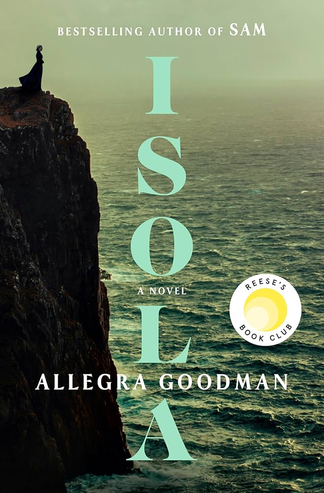 book cover of a cliff and ocean with a woman standing and staring out to sea