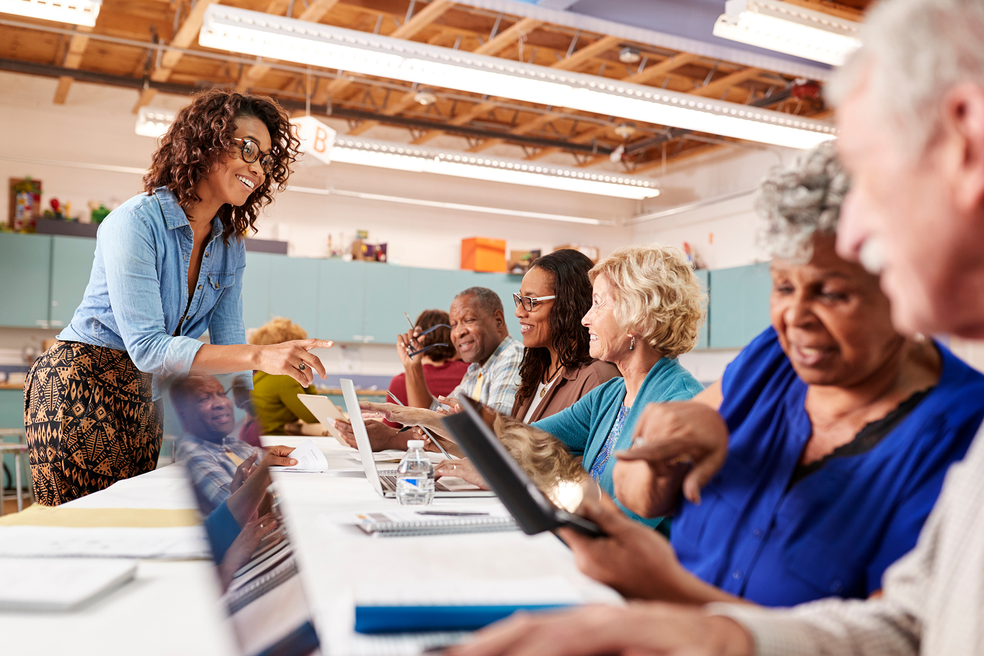 Older adults attending a workshop