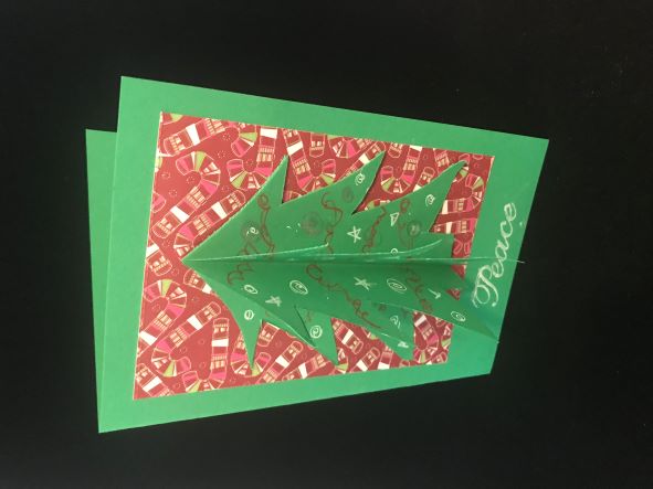 3D christmas tree card