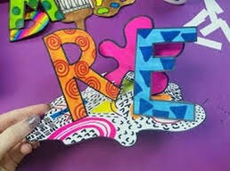 cardboard letters