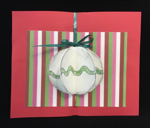 3D christmas ornament card