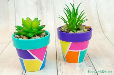 Painted Flower Pots