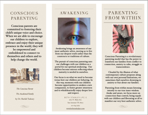 conscious parenting brochure