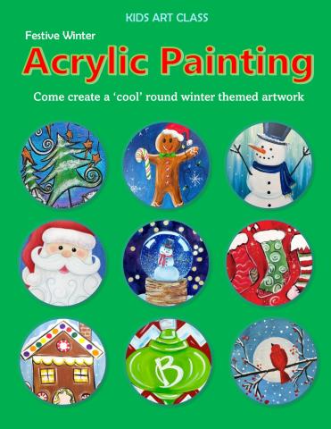 winter acrylic painting examples