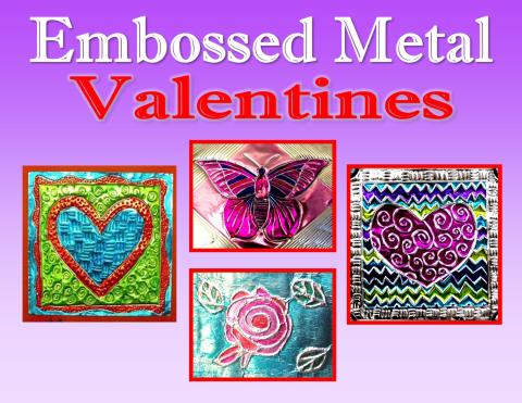 embossed metal valentines