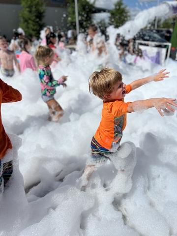 colby in the foam