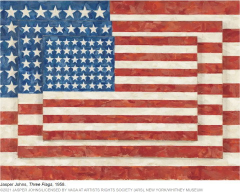 Three Flags painting by Jasper Johns