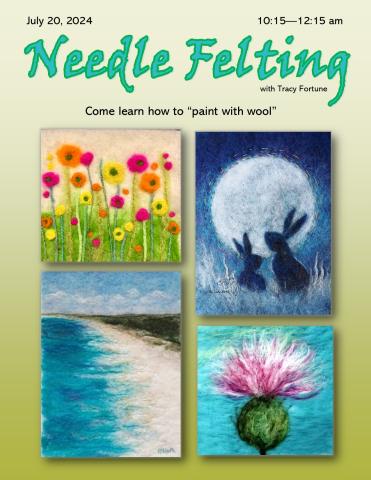 Examples of needle felted art pieces