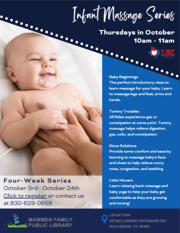 infant massage flier