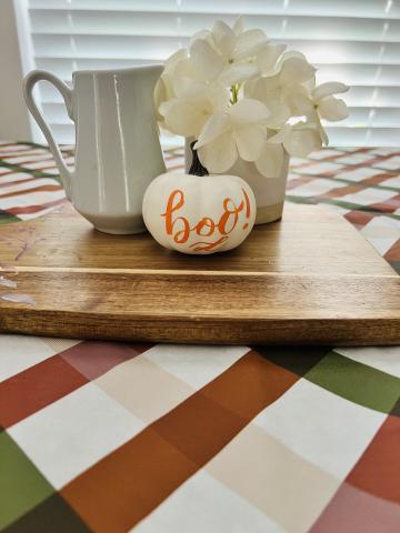 White Pumpkin with Calligraphy