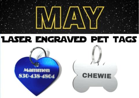 An image of sample pet tags
