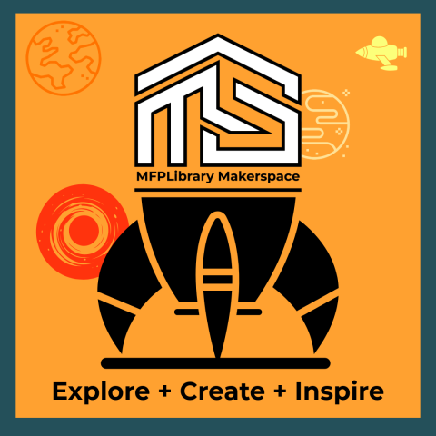 Makerspace Logo with space theme