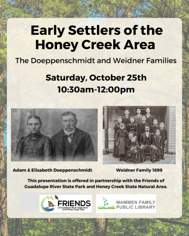 Early Settlers of the Honey Creek Area