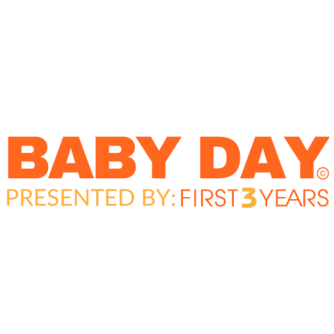 orange text that reads Baby Day