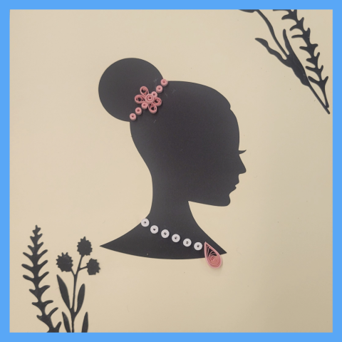 Valentines Card made in the Makerspace at the Mammen Family Public Library