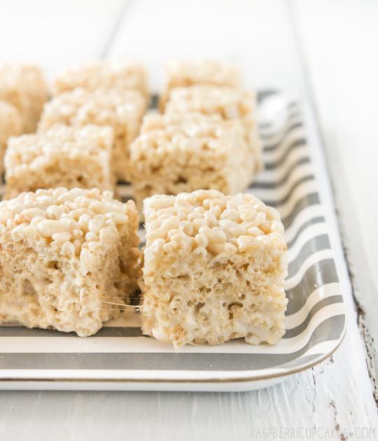 Rice krispie treats on a pan