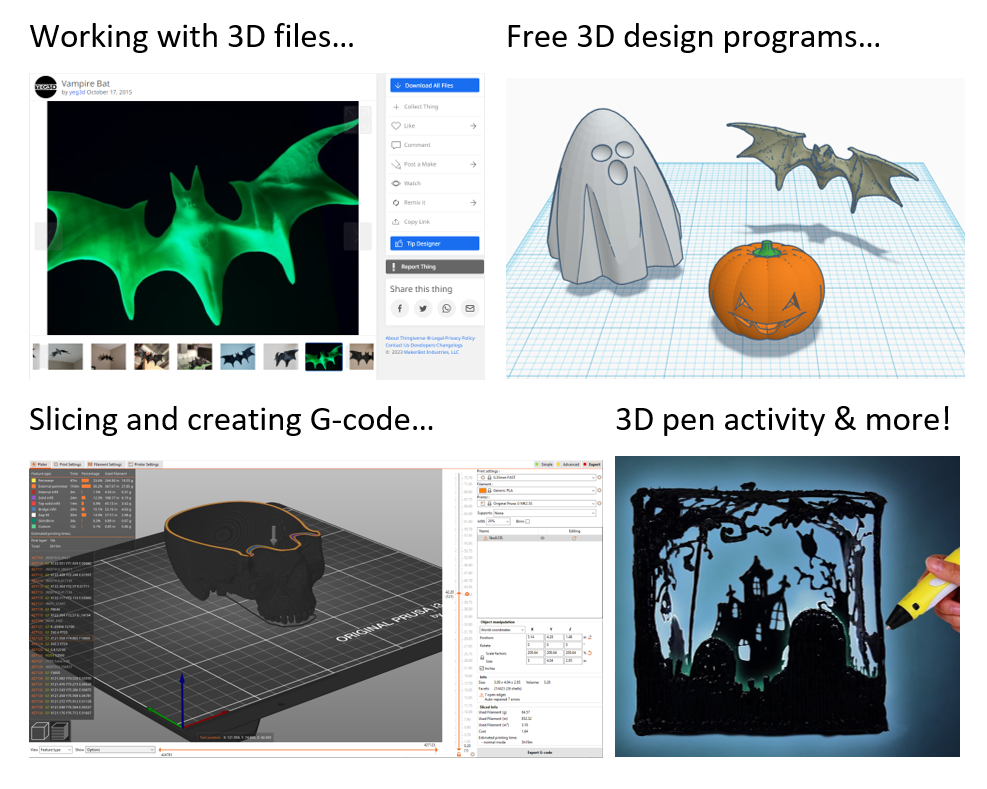 Halloween-themed 3D printing designs