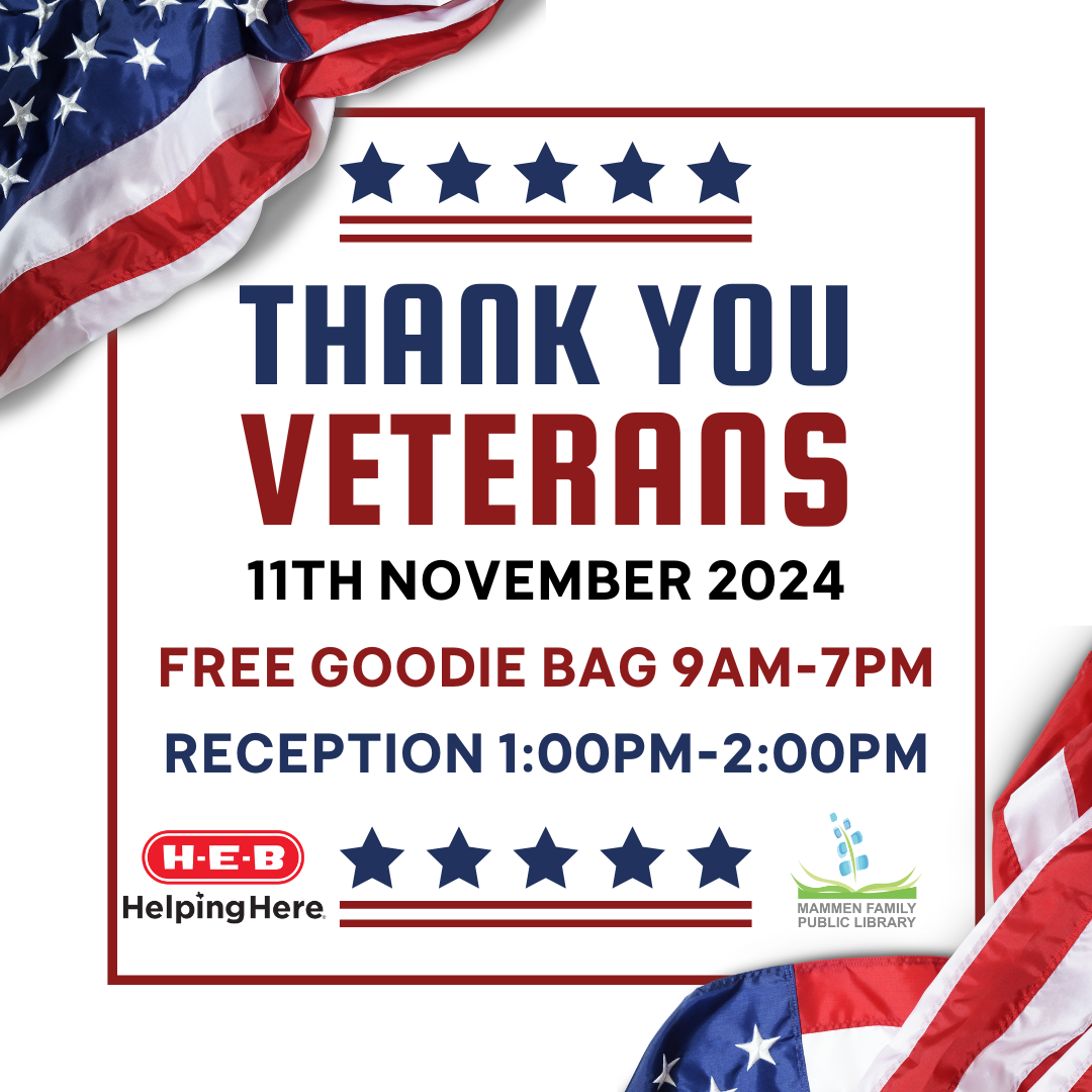 Veterans Day Graphic with HEB Logo