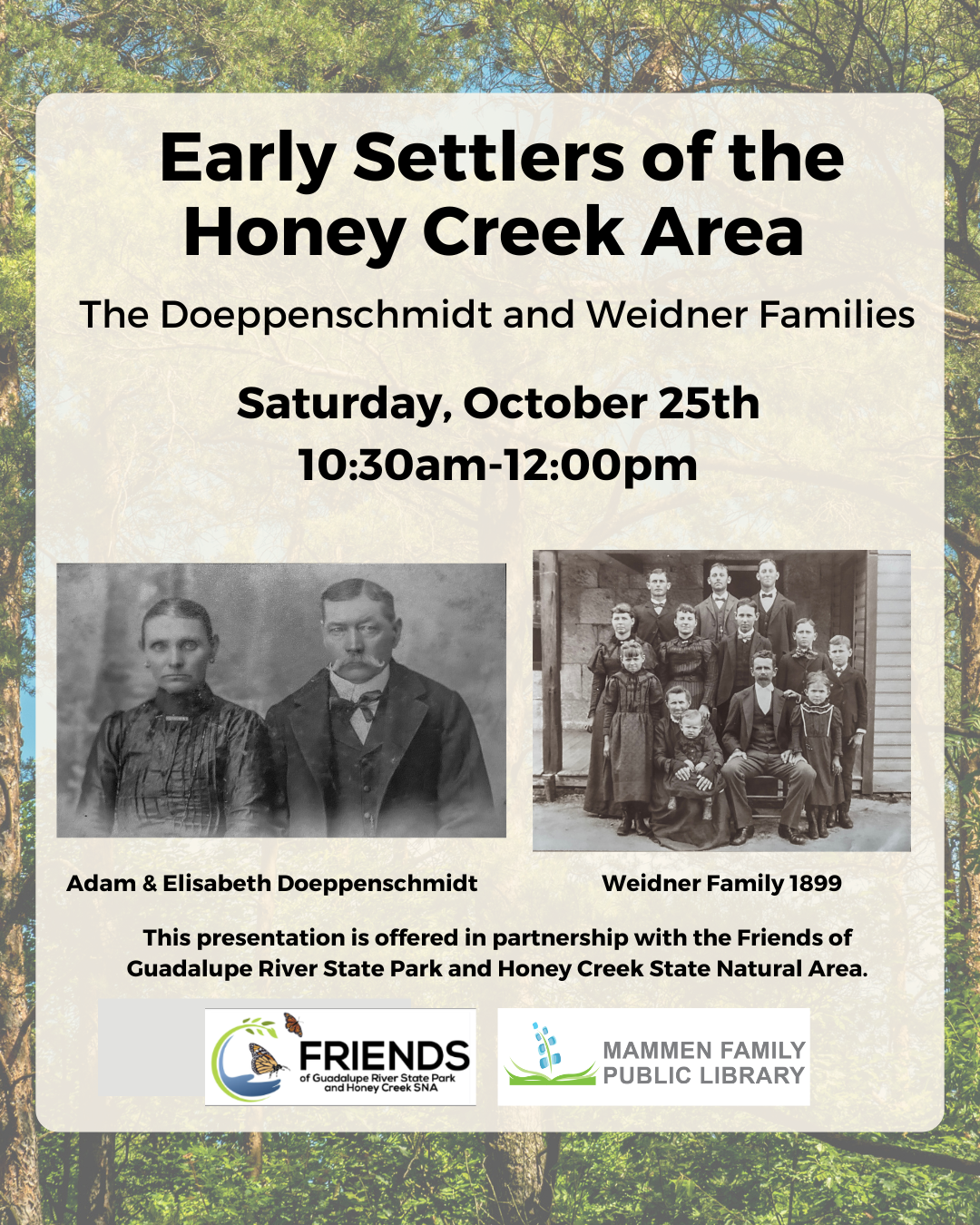 Early Settlers of the Honey Creek Area